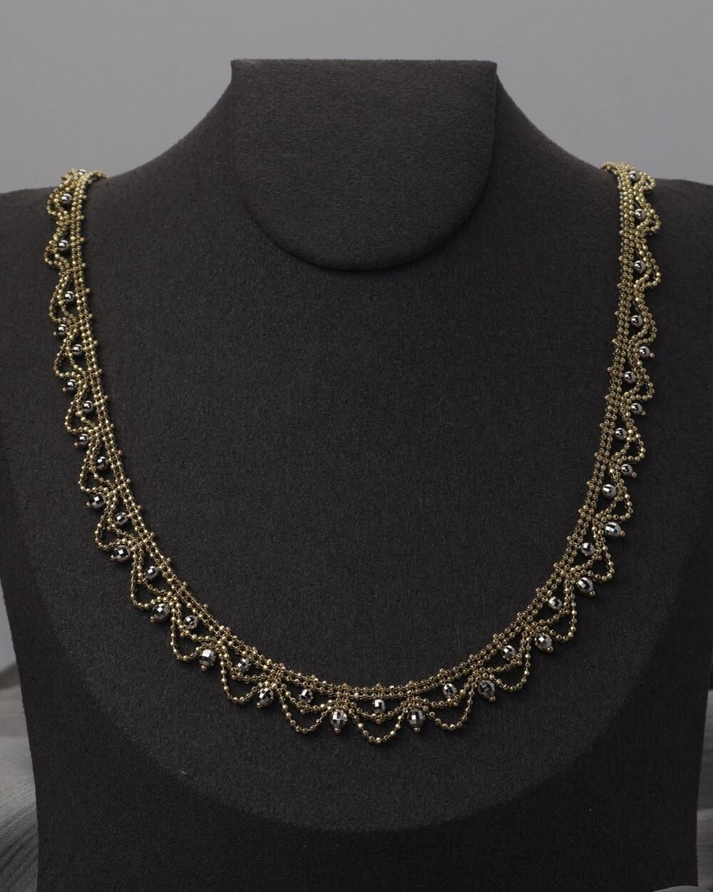 Joiele 18k & Pt 850 Double - Sided Necklace 22.87G / 17in ( Adjustable )